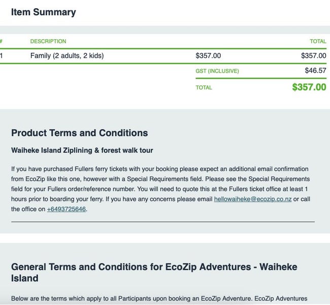 EcoZip Adventures - Family Tickets - Waiheke Island Carousel 3