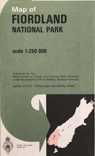 VINTAGE MAP: NZMS 273/3 Fiordland National Park 1982 Carousel 1