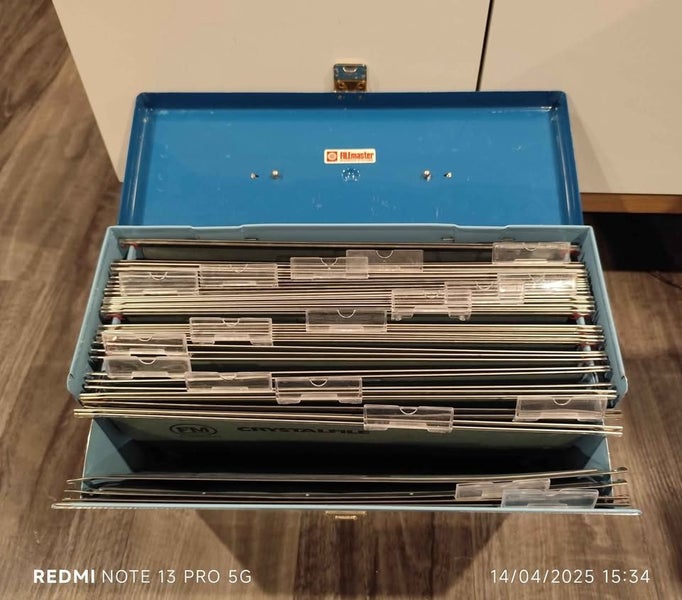 Security File Cabinet - Steel Concertina Drop Front - File Master Carousel 1