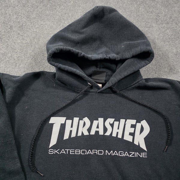 Thrasher Hoodie Black Size Medium Jersey Sweatshirt Skate Carousel 2