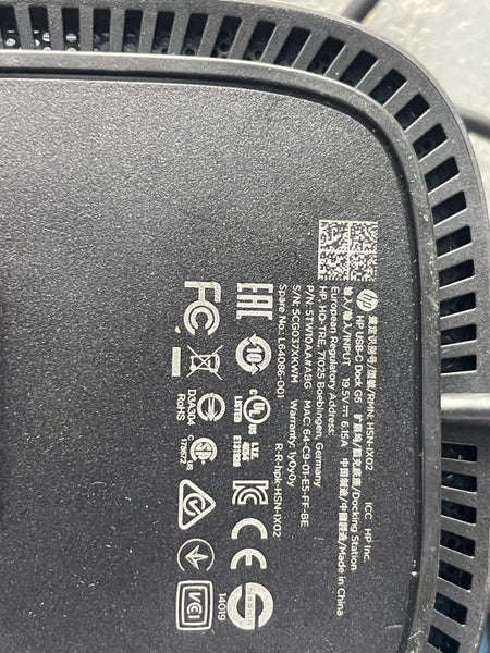 HP USB-C Dock G5 120W HSN-IX02 DisplayLink 4K Docking Station Carousel 4