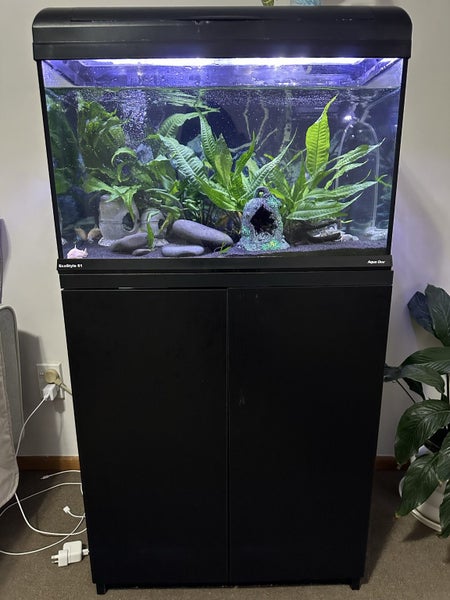 Complete Tropical Fish Tank + Cabinet + Fish + Supplies – Must Go! Carousel 1