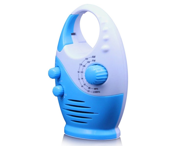Waterproof Shower Radio, Adjustable Volume Shower AM FM Button Speaker, Bathr Carousel 2