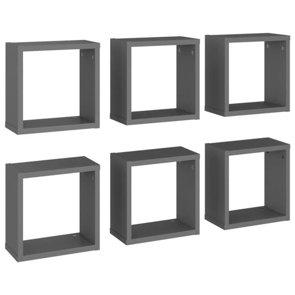 Wall Cube Shelves 6 Pcs Grey Nbibbl Carousel 2