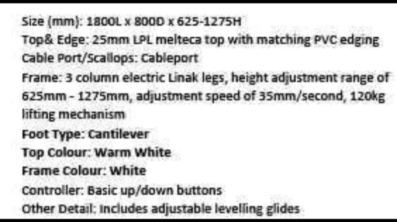 1800 mm Electric standing desk Carousel 2
