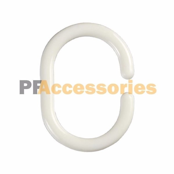 12 Pcs Set Plastic Bathroom Shower Curtain Rings Hooks White Rustprooof Carousel 3