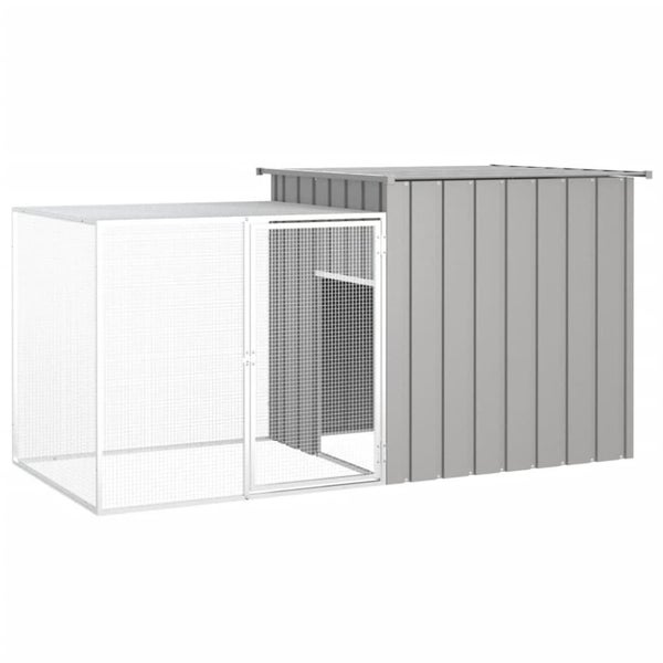 Rabbit Cage Grey 200x91x100 Cm Galvanised Steel Topppxn Carousel 1