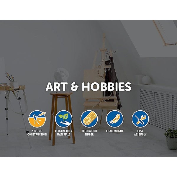 Tabletop Easel Wood Studio H-frame Artist Art Display Painting Shop Tripod Stand64406979926659112