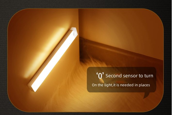 Rechargeable LED Motion Sensor Strip Light Wireless Cabinet Wardrobe Night Lamp Carousel 1