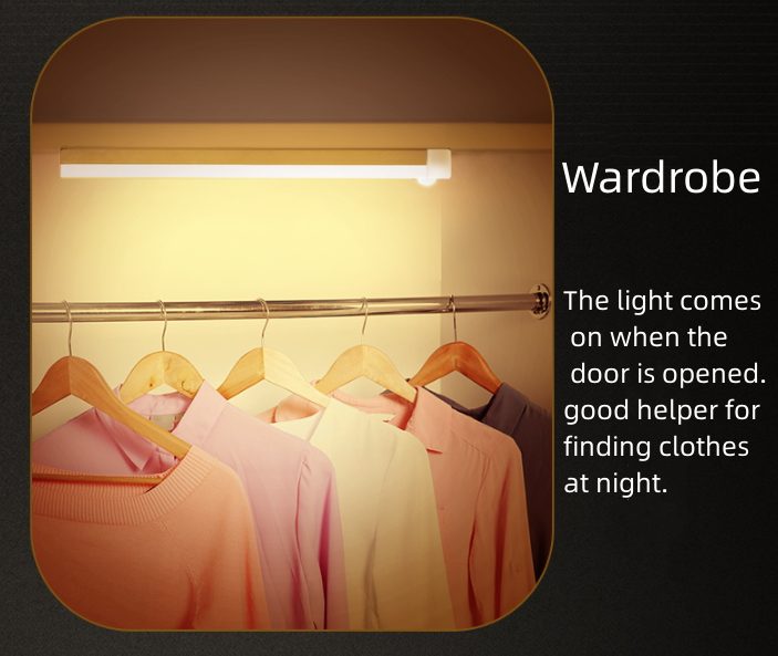 Rechargeable LED Motion Sensor Strip Light Wireless Cabinet Wardrobe Night Lamp Carousel 2