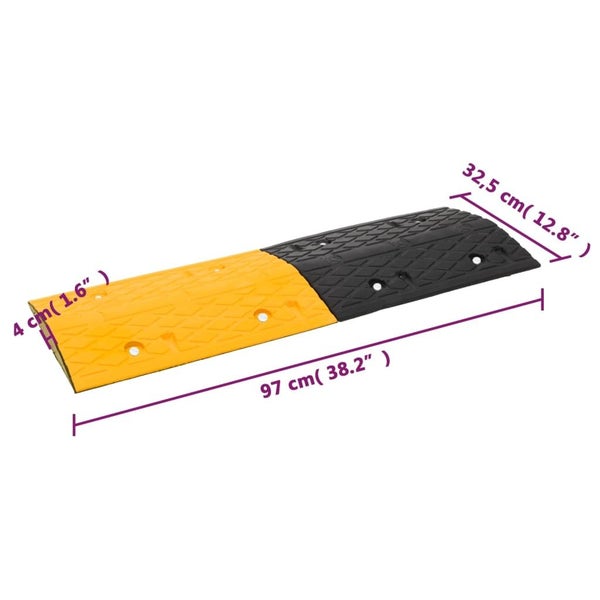 Speed Hump Yellow&Black 97X32.5X4 Cm Rubber Optobl Carousel 2