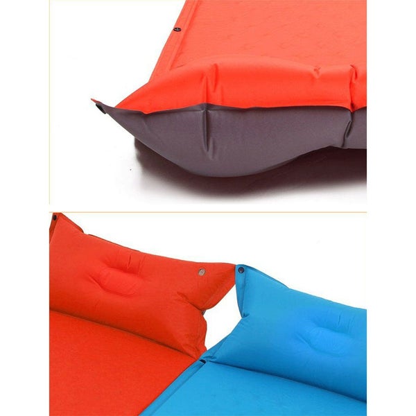 Air Bed Self Inflating Mattress Sleeping Mat Camp Camping Hiking Joinable - Red Carousel 2