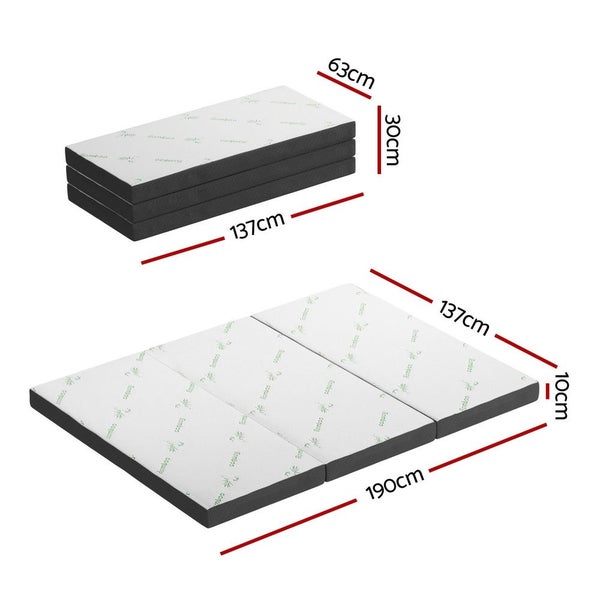 Double Size Foldable Mattress Folding Foam Bamboo Carousel 2