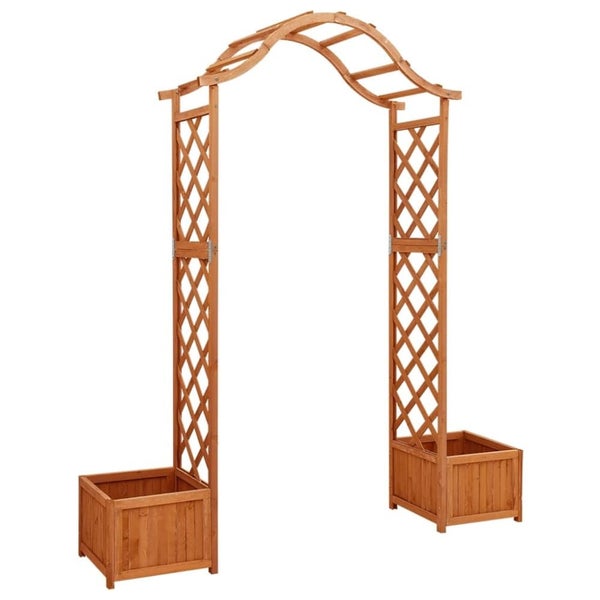 Garden Pergola with Planter Solid Firwood Toltnn Carousel 1