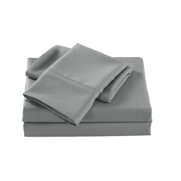 2000 Thread Count Bamboo Cooling Sheet Set Ultra Soft Bedding - King - Mid Grey Carousel 1