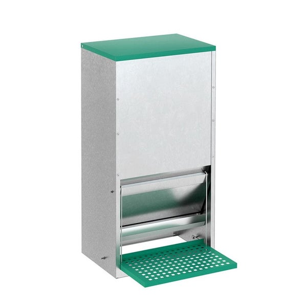 Automatic Chicken Feeder Port Coop Chick Poultry Treadle Self Opening Carousel 1