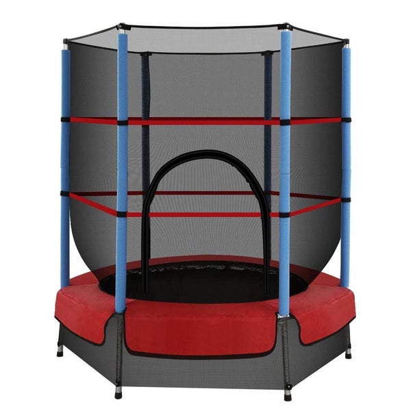 Everfit 4.5ft Trampoline Round Trampolines Kids Enclosure Outdoor Indoor Gift Carousel 1