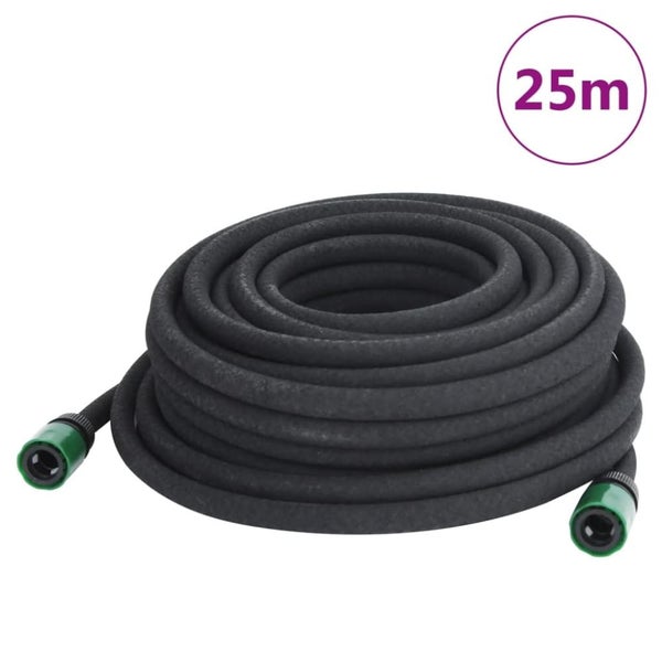 Garden Soaker Hose Black 0.6 25 m Rubber Oppnib Carousel 1