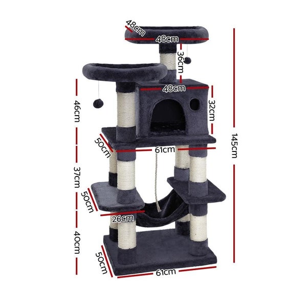 I.pet Cat Tree Trees Scratching Post Scratcher Tower Condo House Furniture Wood Carousel 2