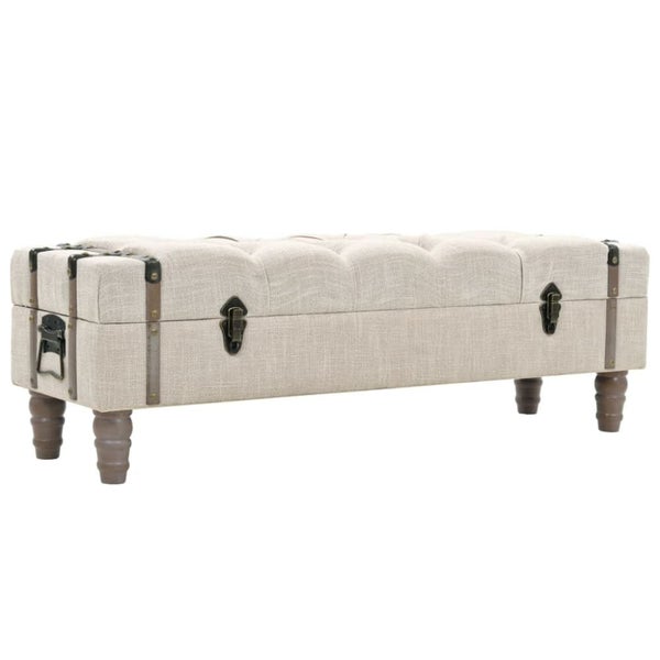 Storage Bench Solid Wood and Steel 111x34x37 Cm Xapilt Carousel 1
