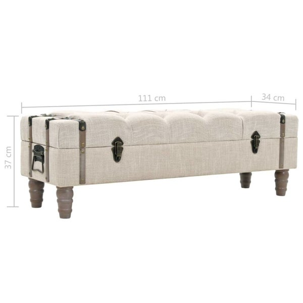 Storage Bench Solid Wood and Steel 111x34x37 Cm Xapilt Carousel 2