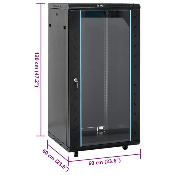 22U Network Cabinet 19 Ip20 Black 60X60X120 Cm Ttbiltt Carousel 2