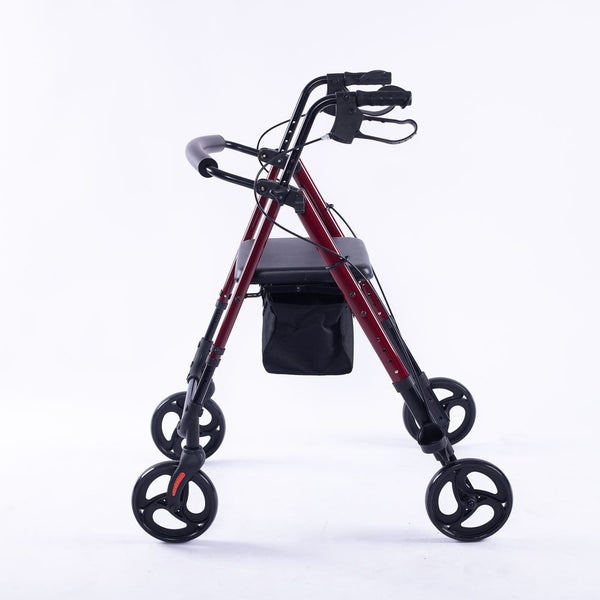 4 Wheel Lightweight Rollator Walker Aluminium Frame Seat Carry Bag For Senior... Carousel 2