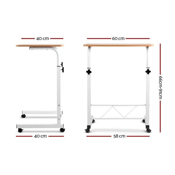 Artiss Laptop Table Desk Portable - Light Wood Carousel 2