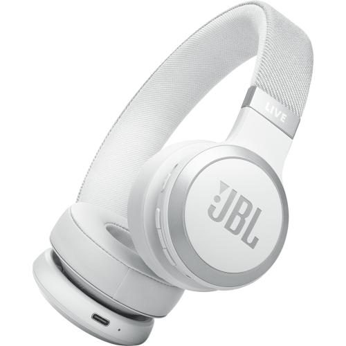 JBL Live 670NC Wireless On-Ear Noise Cancelling Headphones - White True Adaptive Carousel 1