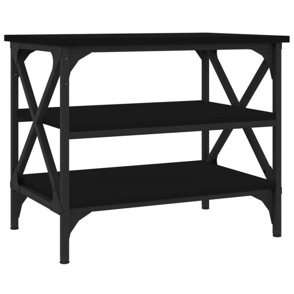 Side Table Black 55x38x45 Cm Engineered Wood Nxtttx Carousel 8