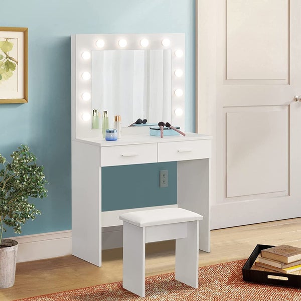 Dressing table LED LIGHT mirror with stool Carousel 1
