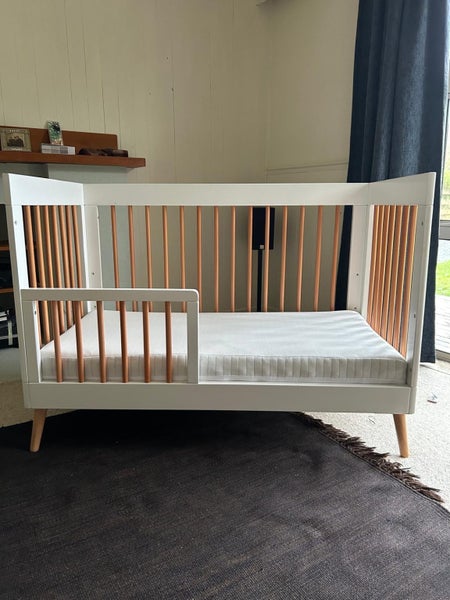 Obaby Maya Cot Bed - White and Natural, in excellent condition. Carousel 1