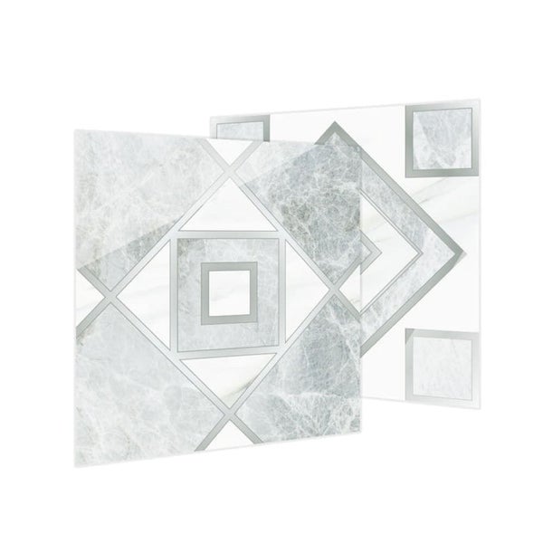 Geometric Pattern Staircase Wall Tile Sticker Kitchen Stove Water and Oil Pro... Carousel 1