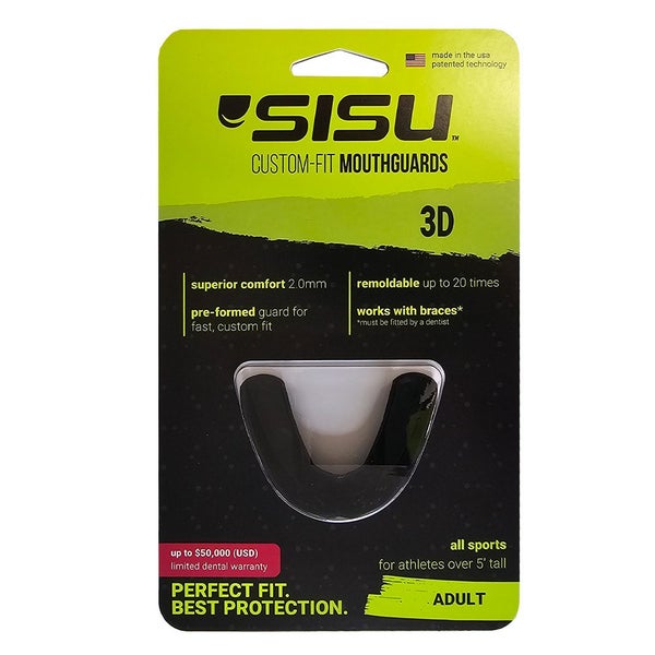 SISU 3D ADULT Sports Mouth guard, BLACK – Slim Hockey, Rugby, Soccer, Lacrosse Carousel 2