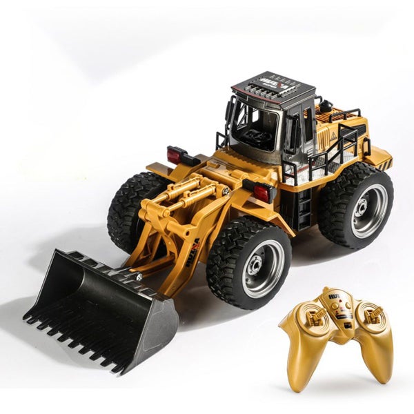 1/18 6Ch Rc Alloy Construction Loader Bulldozer Engineering Vehicle Toy Carousel 1
