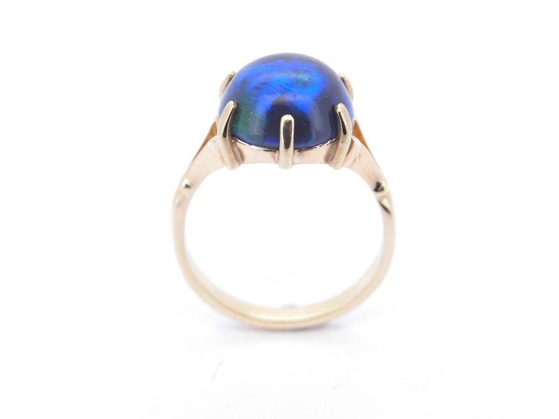 VINTAGE BLACK OPAL SET RING Carousel 2