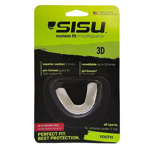 SISU 3D YOUTH Sports Mouth guard, WHITE – Slim Hockey, Rugby, Soccer, Lacrosse Carousel 2