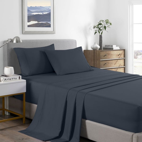 Single Size Bamboo Cooling 2000Tc Sheet Set - Charcoal Carousel 1