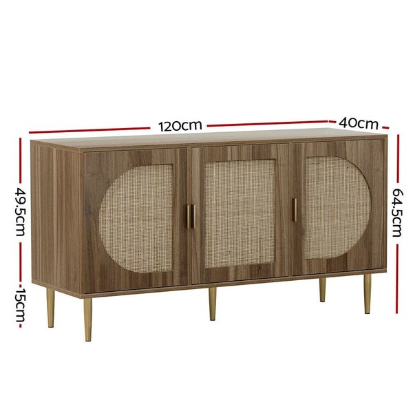 Rattan Buffet Sideboard Storage Cupboard Cabinet Kitchen Dining Room Carousel 2