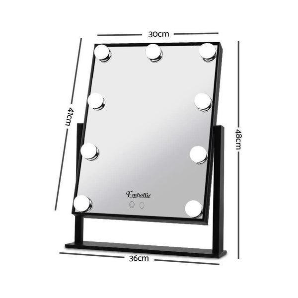 Embellir Led Standing Makeup Mirror - Black63863025752067111