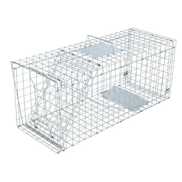 Humane Animal Trap Cage 150 x 50 x 53cm - Silver Carousel 1
