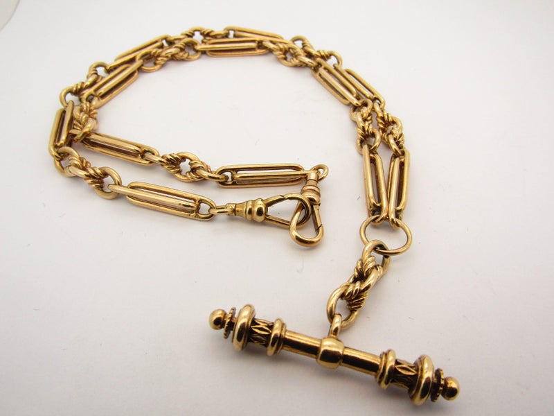 VINTAGE GOLD FOB NECKLACE 53 grams Carousel 1