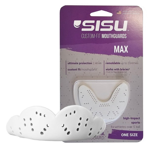 SISU Max Sports Mouthguard - White - Hockey, MMA, Rugby, Thin but tough Carousel 1