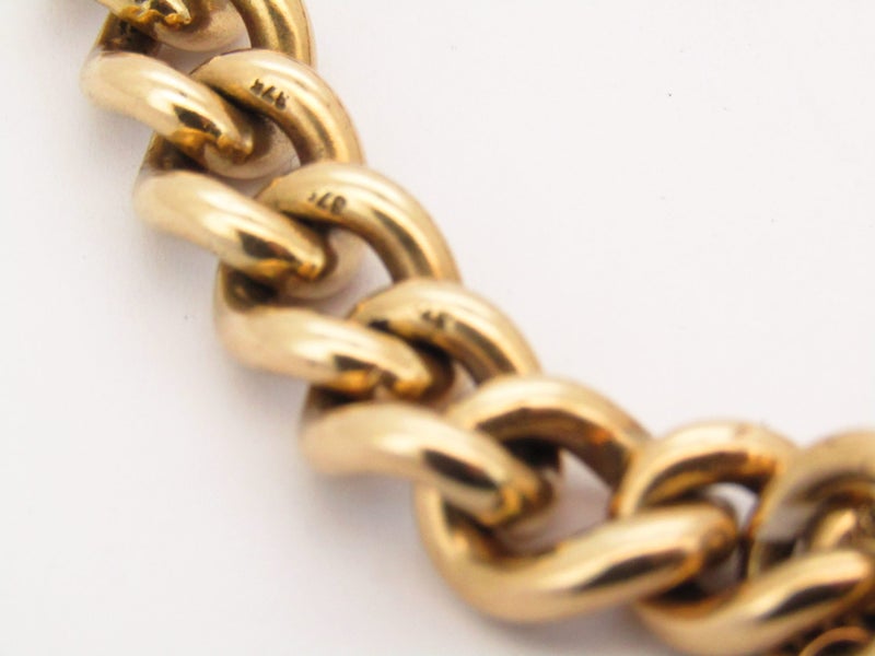 9ct Vintage curb bracelet SOLID LINKS 61 grams Carousel 2