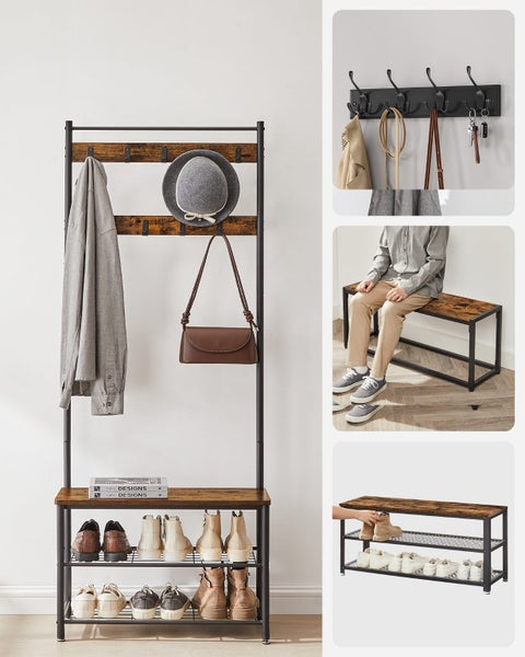 Hallway Coat Rack with Shoe Rack Carousel 2