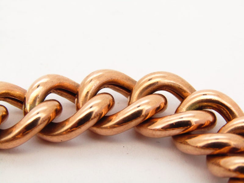 9ct Vintage curb bracelet HOLLOW LINKS 26 grams Carousel 3