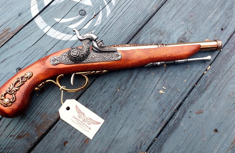 DENIX REPLICA 1882 French Percussion Pistol Carousel 1