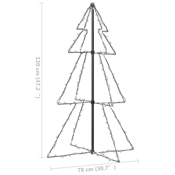 Christmas Cone Tree 160 Leds Indoor and Outdoor 78x120 Cm Txnpla Carousel 2