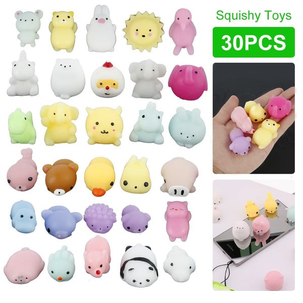 30Pcs Mochi Squishy Toys,Miniature Novelty Toys,Moji Fidget Toys Carousel 2