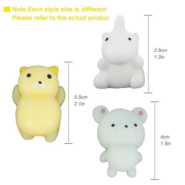 30Pcs Mochi Squishy Toys,Miniature Novelty Toys,Moji Fidget Toys Carousel 9